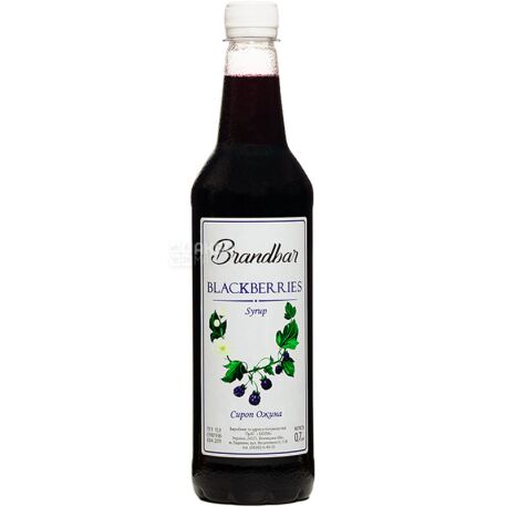Brandbar Blackberries, 0,7 л, Сироп Брендбар, Ежевика, ПЭТ