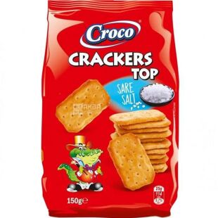 Croco Crackers, 150 г, Кроко, Печиво крекер, солоний