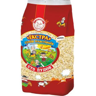 Сто пудов, 400 г, Суміш пластівців Екстра, 4 злаки