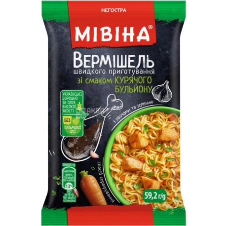 Mivina, Vermicelli with taste of chicken broth, 59,2g