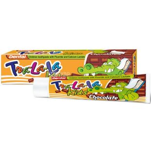 Dental Tra-La-La, 50 мл, Зубная паста для детей, со вкусом шоколада, от 3-х лет