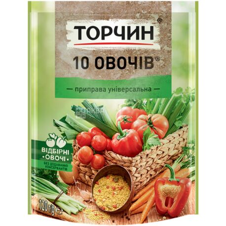 Торчин, 120 г, Приправа универсальная, 10 овощей