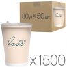 Стакан паперовий двосторонній With love, 250 мл, Упаковка 30 шт. х 50 шт., D80