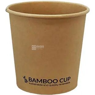 Стакан бумажный, Бамбук, однослойный,110 мл, 50 шт., D60
