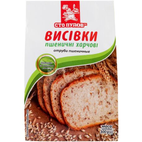 Сто пудов, 300 г, Отруби пшеничные
