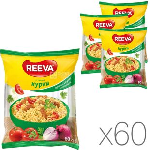Reeva, Упаковка 60 шт. х 60 г, Вермішель швидкого приготування з куркою