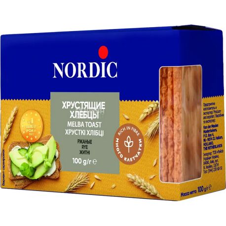 Nordic, 100 г, Хлібці Житні