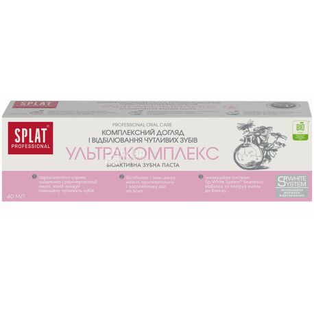 Splat Proffesional, 40 ml, toothpaste, Ultracomplex, tube
