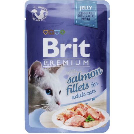 Brit Premium 85 g Wet cat food Salmon fillet in sauce buy Wet