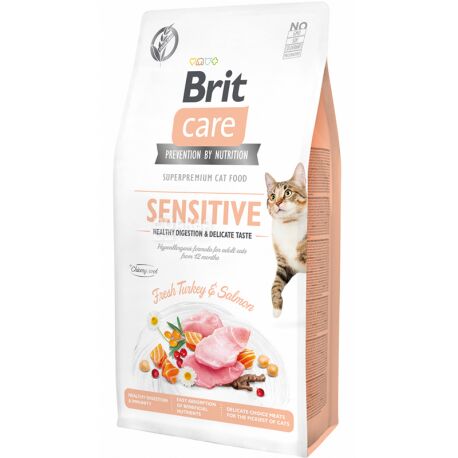 Brit Care Sensitive 2 kg Dry Food for Picky Cats with Turkey