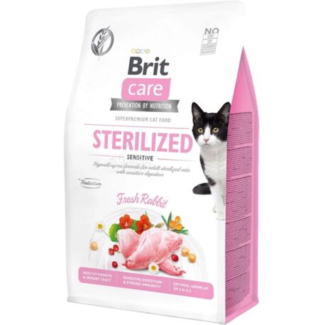 Brit Care Sterilized, 400 г, Корм для стерилизованных кошек, с кроликом