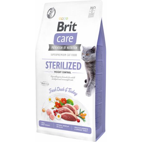 Brit Care Sterilized 2 kg Dry food for sterilized cats weight