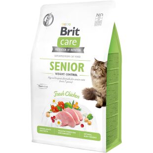 Brit Care Senior, 400 г, Сухой корм для пожилых кошек с избыточным весом, с курицей