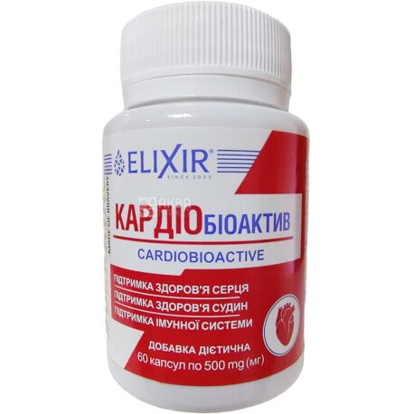 Elixir Cardio BioActive, 60 cap. 0.5 g, for the health of your heart