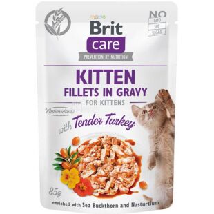 Brit Care, 85 г, Влажный корм для котят, Филе индейки в соусе