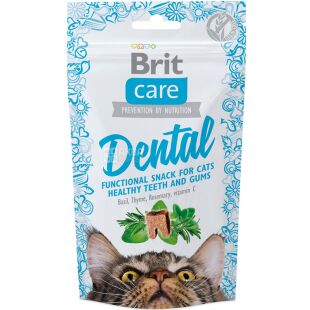 Brit Care Dental, 50 г, Беззернові ласощі для котів, з індичкою