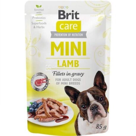 Brit Care Mini 85 g Wet Dog Food for Small Breeds Lamb Fillet