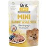 Brit Care Mini, 85 г, Влажный корм для собак мелких пород, Филе кролика и лосося в соусе