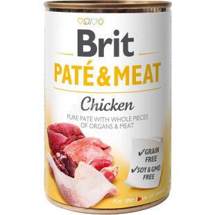 Brit, 400 г, Влажный корм для собак, с курицей, ж/б