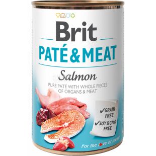Brit Beef, 400 г, Влажный корм для собак, с лососем, ж/б