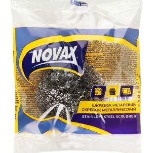 Novax, 1 шт., Скребок металлический, нержавеющий