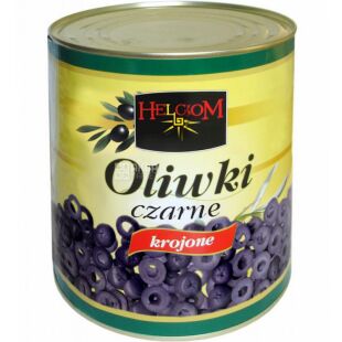 Helcom, 3 кг, Оливки черные, резаные, ж/б