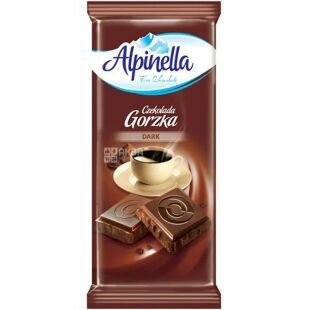 Alpinella Gorzka, 90 г, Альпинелла, Шоколад темный, 40%