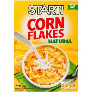 Start, 270 г, Хлопья Старт, кукурузные, сухой завтрак, быстрого приготовления
