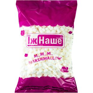 Їж Наше Mini Snowy Mallows, 500 г, Маршмеллоу мини, с ароматом пломбира и ванили