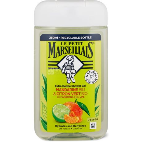 Le Petit Marseillais, 250 ml, shower gel, tangerine and lime