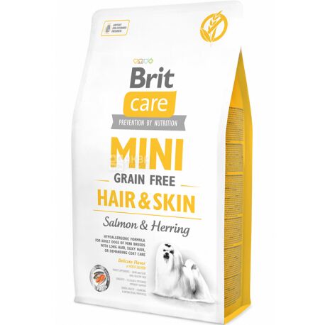 Brit Care Hair Skin 2 kg Dry Food for Adult Miniature Dogs