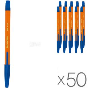 Buromax Sun, Упаковка 50 шт., Ручка кулькова, пластиковий корпус, синє чорнило, 0,7 мм