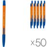 Buromax Sun, Упаковка 50 шт., Ручка шариковая, пластиковый корпус, синие чернила, 0,7 мм