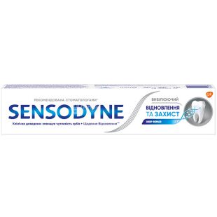 Sensodyne, 75 мл, Зубна паста, відновлення та захист, відбілююча