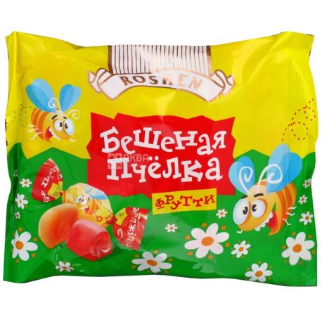 Roshen, 200 г, конфеты, Бешеная пчелка Фрутти