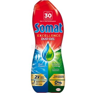 Somat Excellence Duo Gel, 540 мл, Гель для миття посуду в ПММ, Антижир