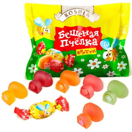 Roshen, 200 г, цукерки, Шалена бджілка Фрутті