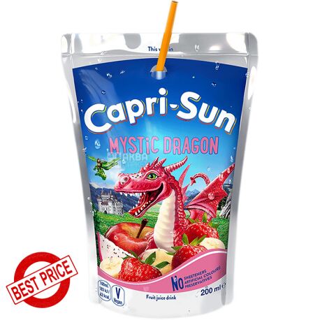Capri-Sun, Mystic Dragon, 200 мл, Напій соковий, мультифруктовий