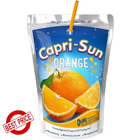 Capri-Sun Orange, 0,2 л, Напій соковмісний апельсиновий Капрі-Сан