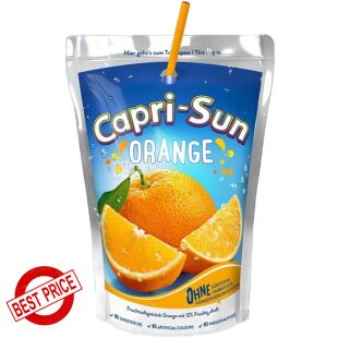 Capri-Sun Orange, 0,2 л, Напиток сокосодержащий апельсиновый Капри-Сан, с трубочкой