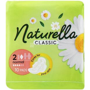 Naturella, Classic Camomile Normal, 10 шт., Прокладки гігієнічні, 4 краплі