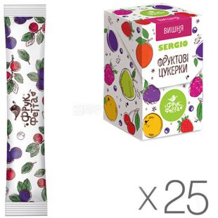 ФрукФетта, Упаковка 25 шт. х 20 г, Батончик фруктовый, Черника-клюква