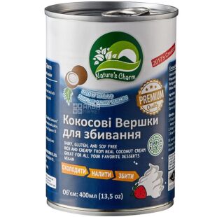 Nature's Charm, 400 мл, Вершки кокосові для збивання