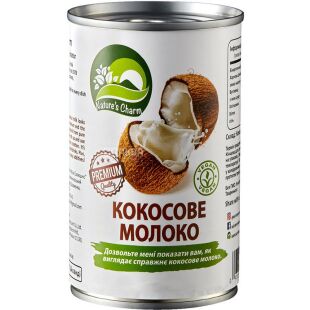 Nature's Charm, 165 мл, Молоко кокосовое 