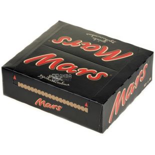 Mars, 51 г, Марс, Шоколадний батончик з нугою та карамеллю