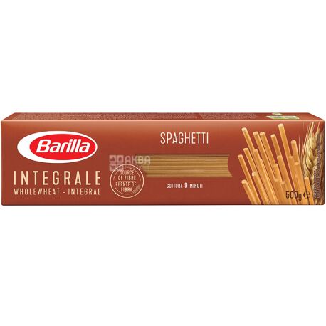 Barilla Spaghetti Integrale No. 5, 500 g, Pasta Barilla Spaghetti Integral, whole grains