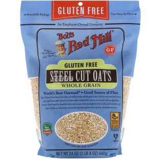 Bob's Red Mill Steel Cut Oats, 680 г, Рубленая цельнозерновая овсянка, без глютена