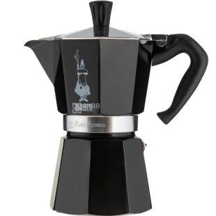 Bialetti Moka Express, Кофеварка гейзерная на 6 чашек, 270 мл, черная