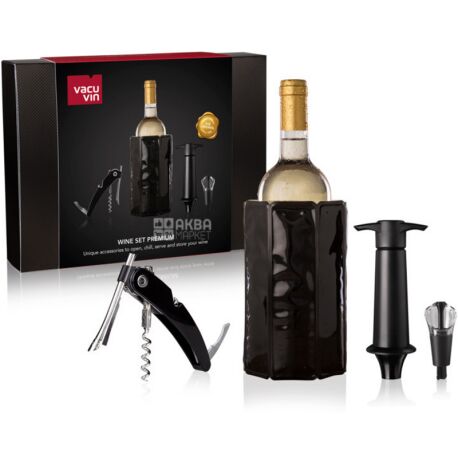Vacu Vin, Wine Accessory Set, Подарунковий набір аксесуарів для вина