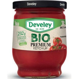 Develey, 300 г, Кетчуп томатный Премиум, органический, стекло